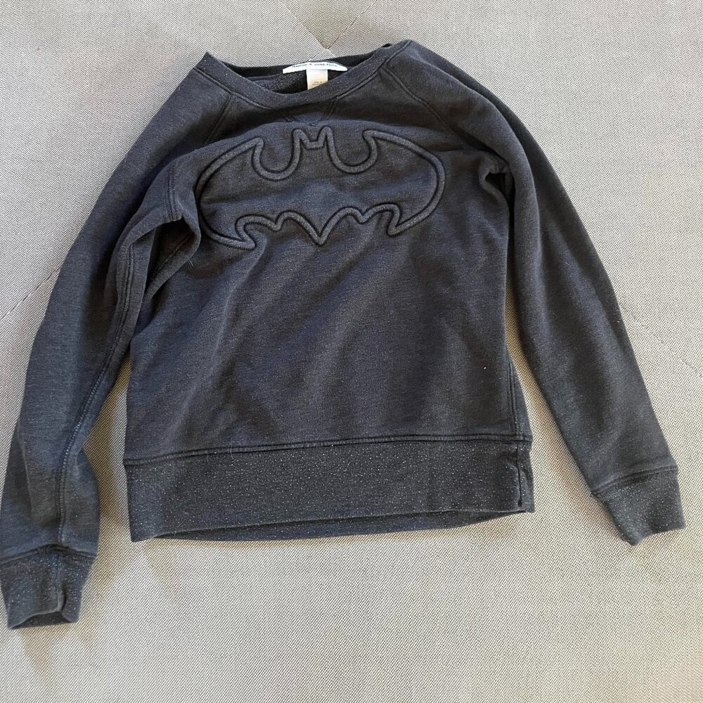 Kids Black Batman Crewneck
